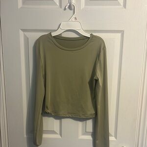 Olive Green Long Sleeve Women's Top